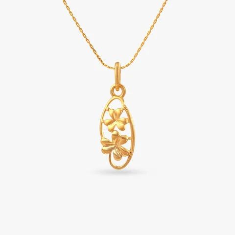 Bloom Frame Gold Pendant