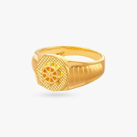 Captain Crest Gold Ring For Men