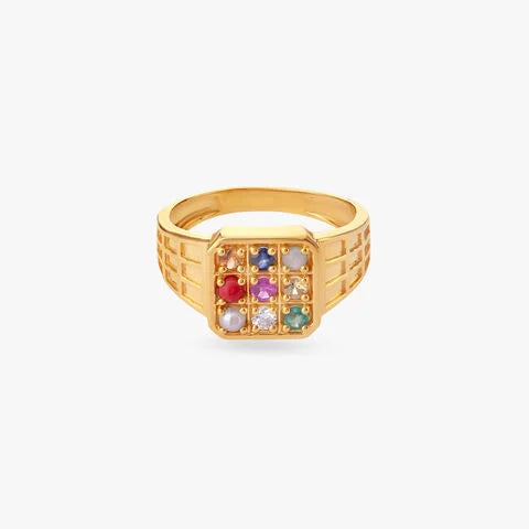 Navaratna Matrix Diamond Ring For Men